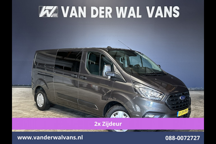 Ford Transit Custom 2.0 TDCI 170pk L2H1 Dubbele Cabine Euro6 Airco | 5-Zits | 2x Zijdeur | Camera | LED Apple Carplay, Android Auto, Cruisecontrol, Parkeersensoren, Stoelverwarming, Verwarmde voorruit 2800kg trekvermogen