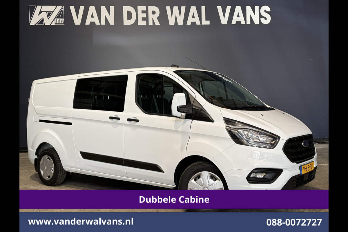 Ford Transit Custom 2.0 TDCI 130pk L2H1 Dubbele Cabine Euro6 Airco | 6-Zits | Camera | Navigatie | LED | Apple Carplay Cruisecontrol, Stoelverwarming, Verwarmde voorruit, Parkeersensoren, 2800kg trekvermogen
