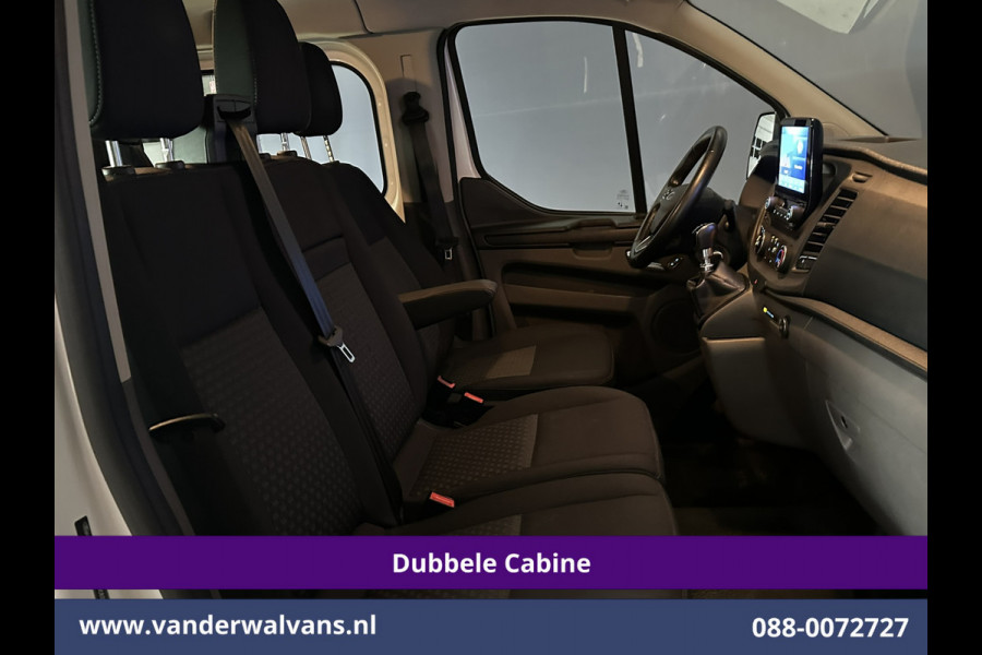Ford Transit Custom 2.0 TDCI 130pk L2H1 Dubbele Cabine Euro6 Airco | 6-Zits | Camera | Navigatie | Apple Carplay | Cruisecontrol LED, Android Auto, Stoelverwarming, Verwarmde voorruit, Parkeersensoren, Achterklep, 2800kg trekvermogen