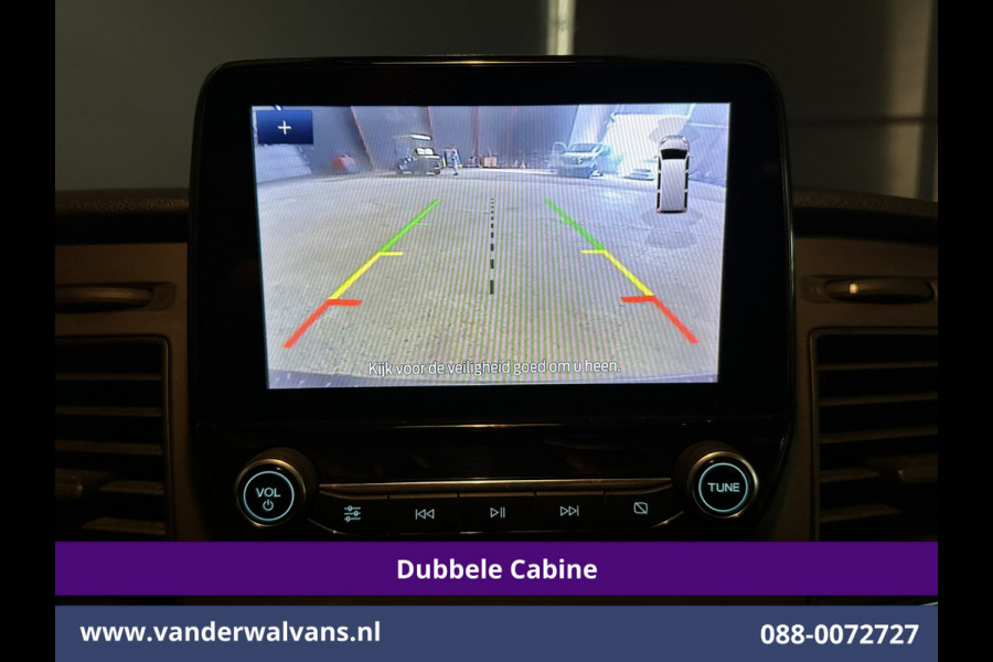 Ford Transit Custom 2.0 TDCI 130pk L2H1 Dubbele Cabine Euro6 Airco | 6-Zits | Camera | Navigatie | Apple Carplay | Cruisecontrol LED, Android Auto, Stoelverwarming, Verwarmde voorruit, Parkeersensoren, Achterklep, 2800kg trekvermogen