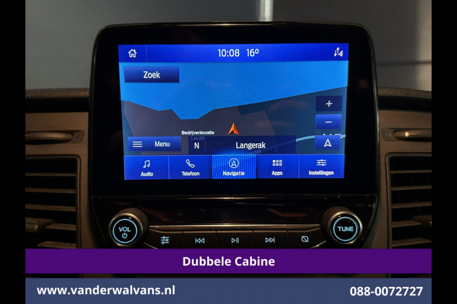 Ford Transit Custom 2.0 TDCI 130pk L2H1 Dubbele Cabine Euro6 Airco | 6-Zits | Camera | Navigatie | Apple Carplay | Cruisecontrol LED, Android Auto, Stoelverwarming, Verwarmde voorruit, Parkeersensoren, Achterklep, 2800kg trekvermogen