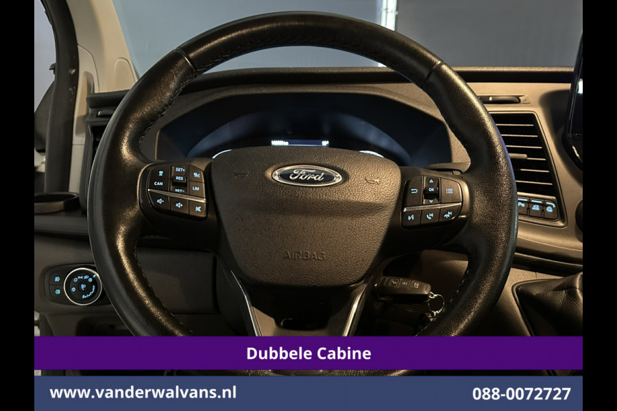 Ford Transit Custom 2.0 TDCI 130pk L2H1 Dubbele Cabine Euro6 Airco | 6-Zits | Camera | Navigatie | Apple Carplay | Cruisecontrol LED, Android Auto, Stoelverwarming, Verwarmde voorruit, Parkeersensoren, Achterklep, 2800kg trekvermogen
