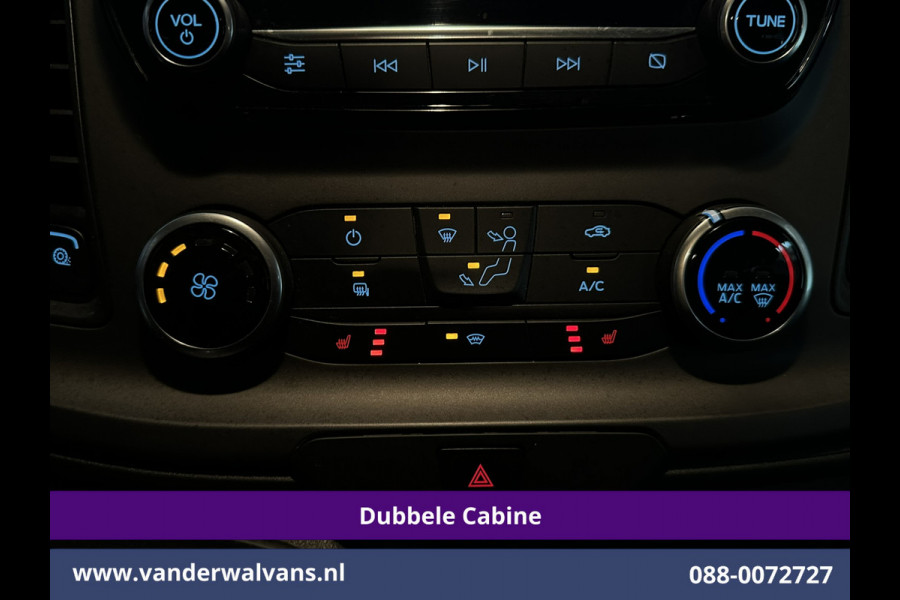 Ford Transit Custom 2.0 TDCI 130pk L2H1 Dubbele Cabine Euro6 Airco | 6-Zits | Camera | Navigatie | Apple Carplay | Cruisecontrol LED, Android Auto, Stoelverwarming, Verwarmde voorruit, Parkeersensoren, Achterklep, 2800kg trekvermogen