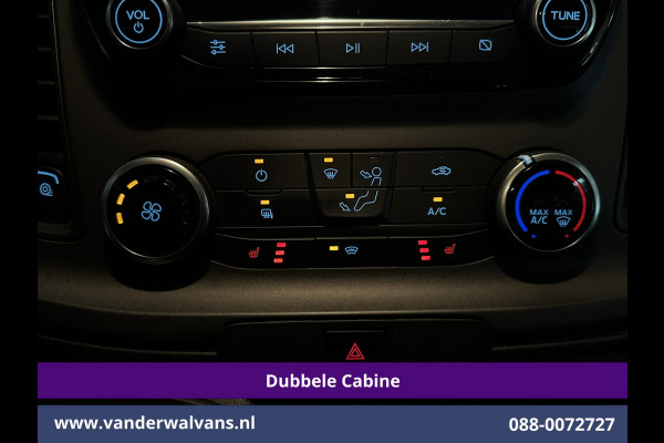 Ford Transit Custom 2.0 TDCI 130pk L2H1 Dubbele Cabine Euro6 Airco | 6-Zits | Camera | Navigatie | Apple Carplay | Cruisecontrol LED, Android Auto, Stoelverwarming, Verwarmde voorruit, Parkeersensoren, Achterklep, 2800kg trekvermogen