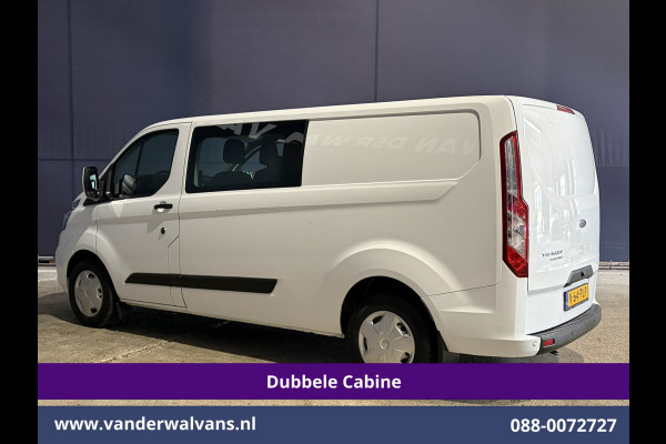 Ford Transit Custom 2.0 TDCI 130pk L2H1 Dubbele Cabine Euro6 Airco | 6-Zits | Camera | Navigatie | Apple Carplay | Cruisecontrol LED, Android Auto, Stoelverwarming, Verwarmde voorruit, Parkeersensoren, Achterklep, 2800kg trekvermogen