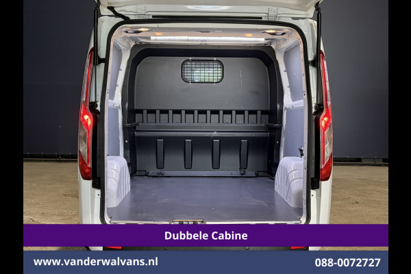 Ford Transit Custom 2.0 TDCI 130pk L2H1 Dubbele Cabine Euro6 Airco | 6-Zits | Camera | Navigatie | Apple Carplay | Cruisecontrol LED, Android Auto, Stoelverwarming, Verwarmde voorruit, Parkeersensoren, Achterklep, 2800kg trekvermogen