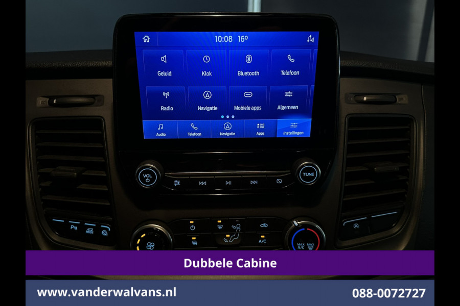 Ford Transit Custom 2.0 TDCI 130pk L2H1 Dubbele Cabine Euro6 Airco | 6-Zits | Camera | Navigatie | Apple Carplay | Cruisecontrol LED, Android Auto, Stoelverwarming, Verwarmde voorruit, Parkeersensoren, Achterklep, 2800kg trekvermogen