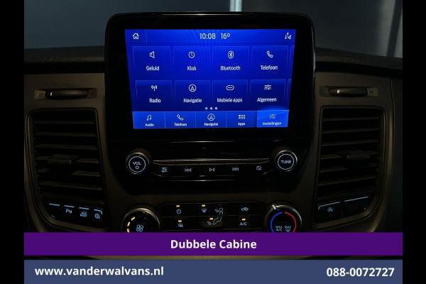 Ford Transit Custom 2.0 TDCI 130pk L2H1 Dubbele Cabine Euro6 Airco | 6-Zits | Camera | Navigatie | Apple Carplay | Cruisecontrol LED, Android Auto, Stoelverwarming, Verwarmde voorruit, Parkeersensoren, Achterklep, 2800kg trekvermogen