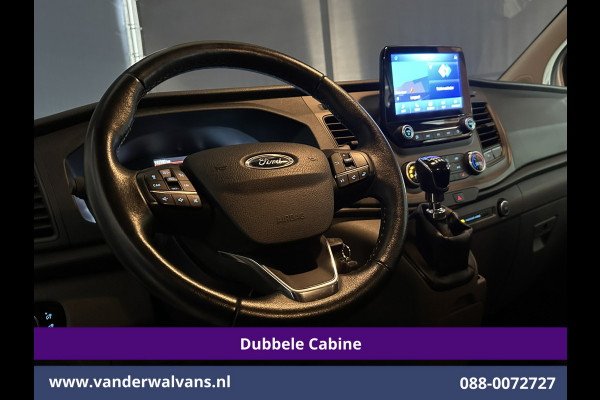 Ford Transit Custom 2.0 TDCI 130pk L2H1 Dubbele Cabine Euro6 Airco | 6-Zits | Camera | Navigatie | Apple Carplay | Cruisecontrol LED, Android Auto, Stoelverwarming, Verwarmde voorruit, Parkeersensoren, Achterklep, 2800kg trekvermogen