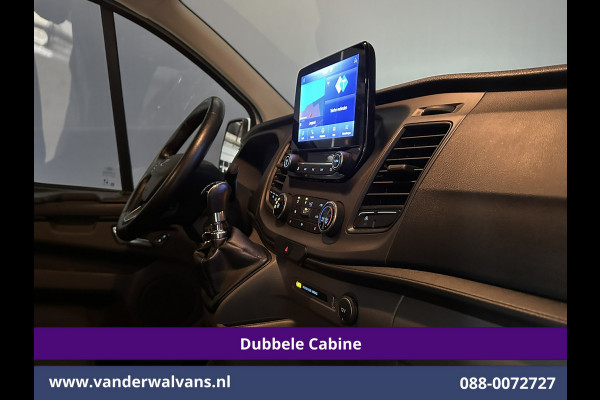 Ford Transit Custom 2.0 TDCI 130pk L2H1 Dubbele Cabine Euro6 Airco | 6-Zits | Camera | Navigatie | Apple Carplay | Cruisecontrol LED, Android Auto, Stoelverwarming, Verwarmde voorruit, Parkeersensoren, Achterklep, 2800kg trekvermogen