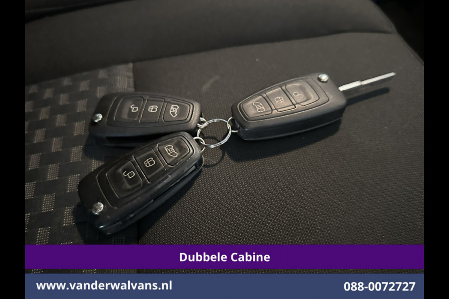 Ford Transit Custom 2.0 TDCI 130pk L2H1 Dubbele Cabine Euro6 Airco | 6-Zits | Camera | Navigatie | Apple Carplay | Cruisecontrol LED, Android Auto, Stoelverwarming, Verwarmde voorruit, Parkeersensoren, Achterklep, 2800kg trekvermogen