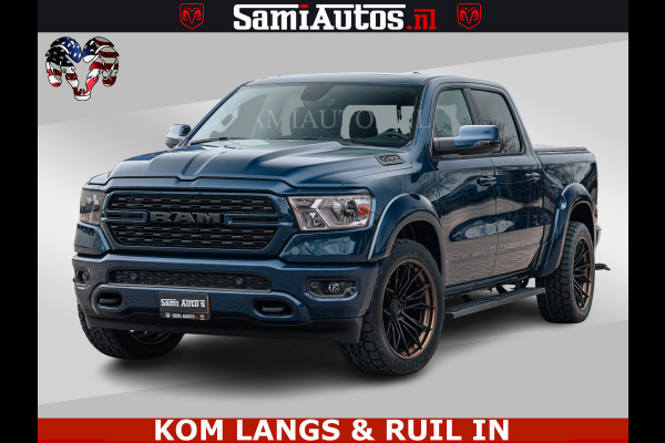 Dodge Ram SPORT | 5.7 V8 4x4 HEMI | PANORAMA DAK | GROOTSCHERM 12 INCH | LPG | Patriot Blue CREW CAB | DUBBELE CABINE | 5 PERSOONS | DC | VOORRAAD NR 2555 - 3325