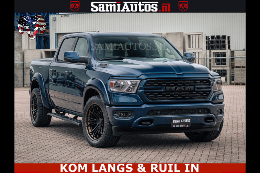 Dodge Ram SPORT | 5.7 V8 4x4 HEMI | PANORAMA DAK | GROOTSCHERM 12 INCH | LPG | Patriot Blue CREW CAB | DUBBELE CABINE | 5 PERSOONS | DC | VOORRAAD NR 2555 - 3325