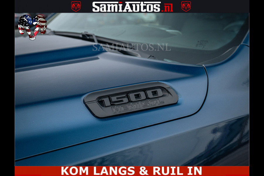 Dodge Ram SPORT | 5.7 V8 4x4 HEMI | PANORAMA DAK | GROOTSCHERM 12 INCH | LPG | Patriot Blue CREW CAB | DUBBELE CABINE | 5 PERSOONS | DC | VOORRAAD NR 2555 - 3325