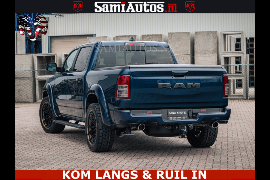 Dodge Ram SPORT | 5.7 V8 4x4 HEMI | PANORAMA DAK | GROOTSCHERM 12 INCH | LPG | Patriot Blue CREW CAB | DUBBELE CABINE | 5 PERSOONS | DC | VOORRAAD NR 2555 - 3325