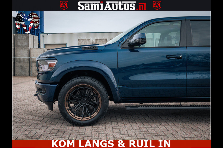 Dodge Ram SPORT | 5.7 V8 4x4 HEMI | PANORAMA DAK | GROOTSCHERM 12 INCH | LPG | Patriot Blue CREW CAB | DUBBELE CABINE | 5 PERSOONS | DC | VOORRAAD NR 2555 - 3325