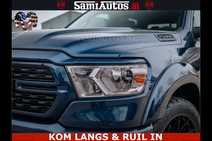 Dodge Ram SPORT | 5.7 V8 4x4 HEMI | PANORAMA DAK | GROOTSCHERM 12 INCH | LPG | Patriot Blue CREW CAB | DUBBELE CABINE | 5 PERSOONS | DC | VOORRAAD NR 2555 - 3325