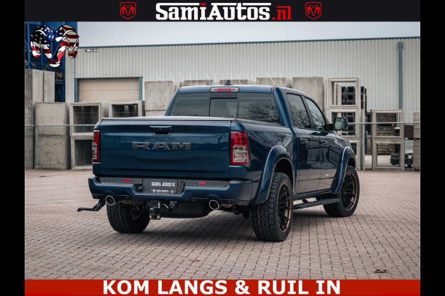 Dodge Ram SPORT | 5.7 V8 4x4 HEMI | PANORAMA DAK | GROOTSCHERM 12 INCH | LPG | Patriot Blue CREW CAB | DUBBELE CABINE | 5 PERSOONS | DC | VOORRAAD NR 2555 - 3325