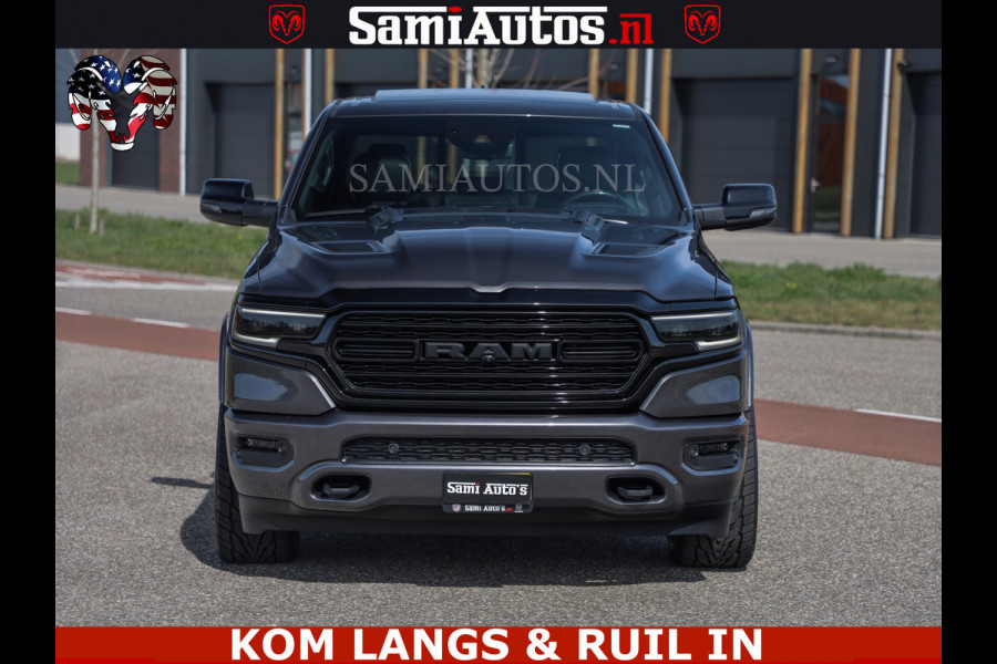 Dodge Ram LIMITED | 5.7 V8 HEMI 402PK | TUFF WIELEN | MEEST VOLLE LIMITED | PRACHTIGE KLEUR GRANITE CRYSTAL PEARL | CREW CAB | DUBBELE CABINE DC 5 PERSOONS | CREW CAB 5 PERSOONS | DUBBELE CABINE DC | MEEST ROYALE EN COMFORTABELE BEDRIJFSAUTO | HEAD-UP | LUCHTVERING | RONDOM CAMERA | MWK KLEP | PANORAMA DAK |