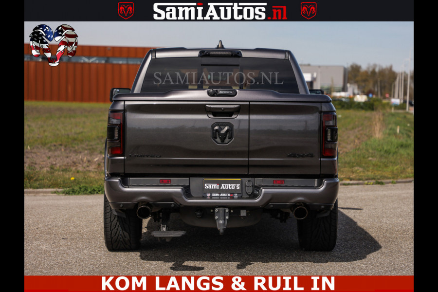 Dodge Ram LIMITED | 5.7 V8 HEMI 402PK | TUFF WIELEN | MEEST VOLLE LIMITED | PRACHTIGE KLEUR GRANITE CRYSTAL PEARL | CREW CAB | DUBBELE CABINE DC 5 PERSOONS | CREW CAB 5 PERSOONS | DUBBELE CABINE DC | MEEST ROYALE EN COMFORTABELE BEDRIJFSAUTO | HEAD-UP | LUCHTVERING | RONDOM CAMERA | MWK KLEP | PANORAMA DAK |