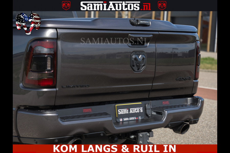Dodge Ram LIMITED | 5.7 V8 HEMI 402PK | TUFF WIELEN | MEEST VOLLE LIMITED | PRACHTIGE KLEUR GRANITE CRYSTAL PEARL | CREW CAB | DUBBELE CABINE DC 5 PERSOONS | CREW CAB 5 PERSOONS | DUBBELE CABINE DC | MEEST ROYALE EN COMFORTABELE BEDRIJFSAUTO | HEAD-UP | LUCHTVERING | RONDOM CAMERA | MWK KLEP | PANORAMA DAK |