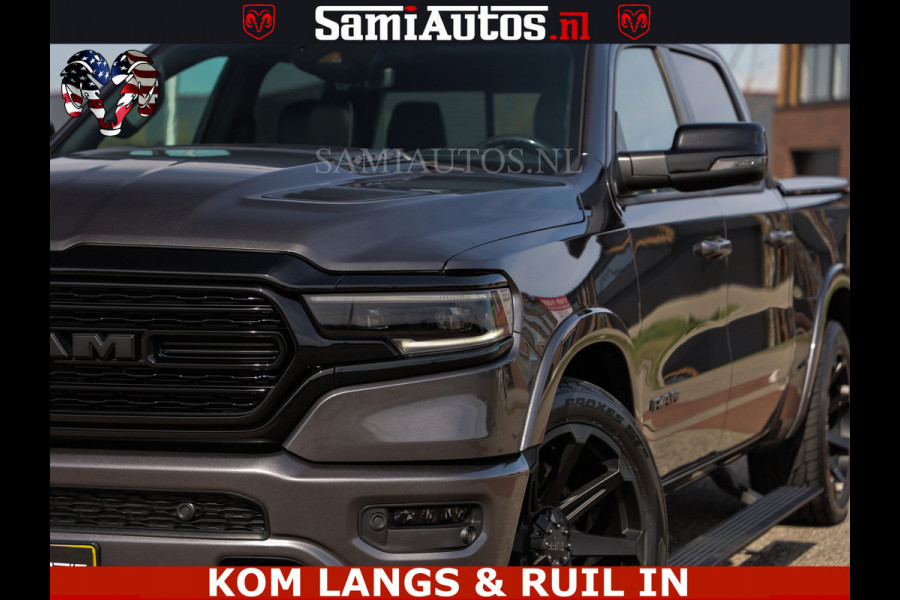 Dodge Ram LIMITED | 5.7 V8 HEMI 402PK | TUFF WIELEN | MEEST VOLLE LIMITED | PRACHTIGE KLEUR GRANITE CRYSTAL PEARL | CREW CAB | DUBBELE CABINE DC 5 PERSOONS | CREW CAB 5 PERSOONS | DUBBELE CABINE DC | MEEST ROYALE EN COMFORTABELE BEDRIJFSAUTO | HEAD-UP | LUCHTVERING | RONDOM CAMERA | MWK KLEP | PANORAMA DAK |