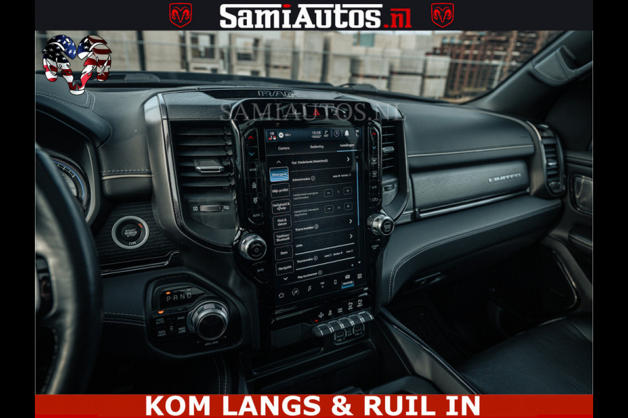 Dodge Ram LIMITED | 5.7 V8 HEMI 402PK | TUFF WIELEN | MEEST VOLLE LIMITED | PRACHTIGE KLEUR GRANITE CRYSTAL PEARL | CREW CAB | DUBBELE CABINE DC 5 PERSOONS | CREW CAB 5 PERSOONS | DUBBELE CABINE DC | MEEST ROYALE EN COMFORTABELE BEDRIJFSAUTO | HEAD-UP | LUCHTVERING | RONDOM CAMERA | MWK KLEP | PANORAMA DAK |
