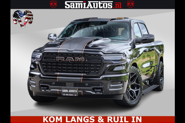 Dodge Ram LIMITED SPORT H.O 540HP 706Nm | Massage + Full Option | De Meest Luxe en Volle Pick-Up in zijn Klasse | Comfortabele Dubbele Cabine met Royale 5 Zitplaatsen | BPM vrij | Nu Leverbaar uit Voorraad | Voorraad Nr 2355 - 5149