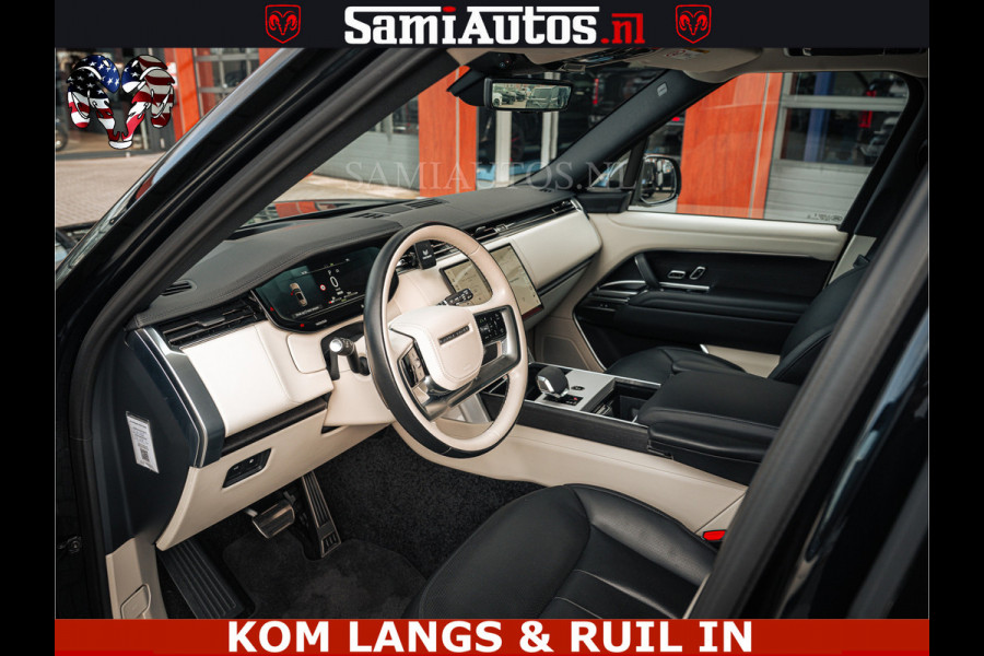 Land Rover Range Rover P550e 551 PK GARANTIE TOT 14-03-2029 | ACHTERAS BESTURING | SOFT CLOSE | HEAD-UP | FACELIFT MODEL | 23 INCH VELGEN | PANORAMADAK | STUURVERWARMING | STOEL KOELING | Incl btw | Fabrieksgarantie tot 14-03-2029 – Geniet van gemoedsrust met uitgebreide dekking tot deze datum.