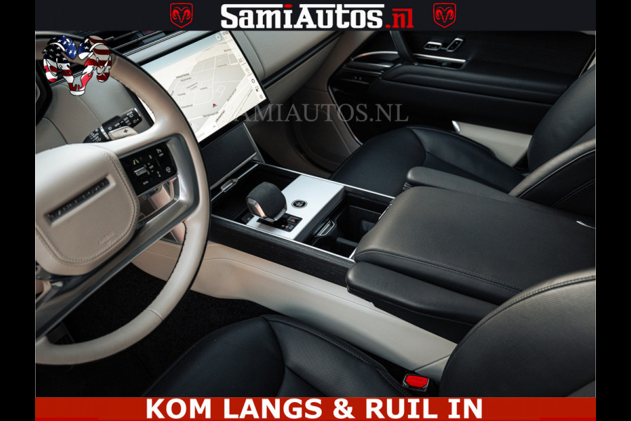 Land Rover Range Rover P550e 551 PK GARANTIE TOT 14-03-2029 | ACHTERAS BESTURING | SOFT CLOSE | HEAD-UP | FACELIFT MODEL | 23 INCH VELGEN | PANORAMADAK | STUURVERWARMING | STOEL KOELING | Incl btw | Fabrieksgarantie tot 14-03-2029 – Geniet van gemoedsrust met uitgebreide dekking tot deze datum.