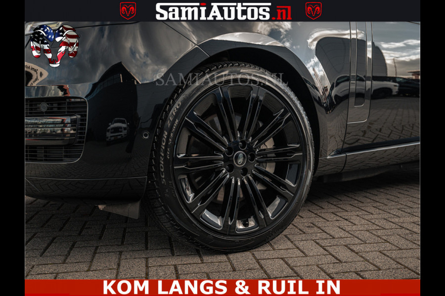 Land Rover Range Rover P550e 551 PK GARANTIE TOT 14-03-2029 | ACHTERAS BESTURING | SOFT CLOSE | HEAD-UP | FACELIFT MODEL | 23 INCH VELGEN | PANORAMADAK | STUURVERWARMING | STOEL KOELING | Incl btw | Fabrieksgarantie tot 14-03-2029 – Geniet van gemoedsrust met uitgebreide dekking tot deze datum.
