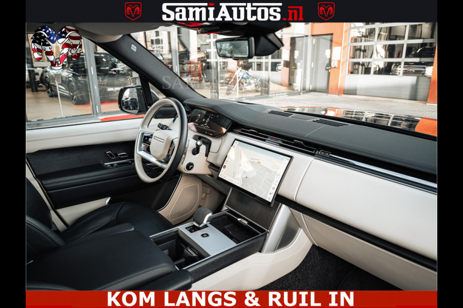 Land Rover Range Rover P550e 551 PK GARANTIE TOT 14-03-2029 | ACHTERAS BESTURING | SOFT CLOSE | HEAD-UP | FACELIFT MODEL | 23 INCH VELGEN | PANORAMADAK | STUURVERWARMING | STOEL KOELING | Incl btw | Fabrieksgarantie tot 14-03-2029 – Geniet van gemoedsrust met uitgebreide dekking tot deze datum.