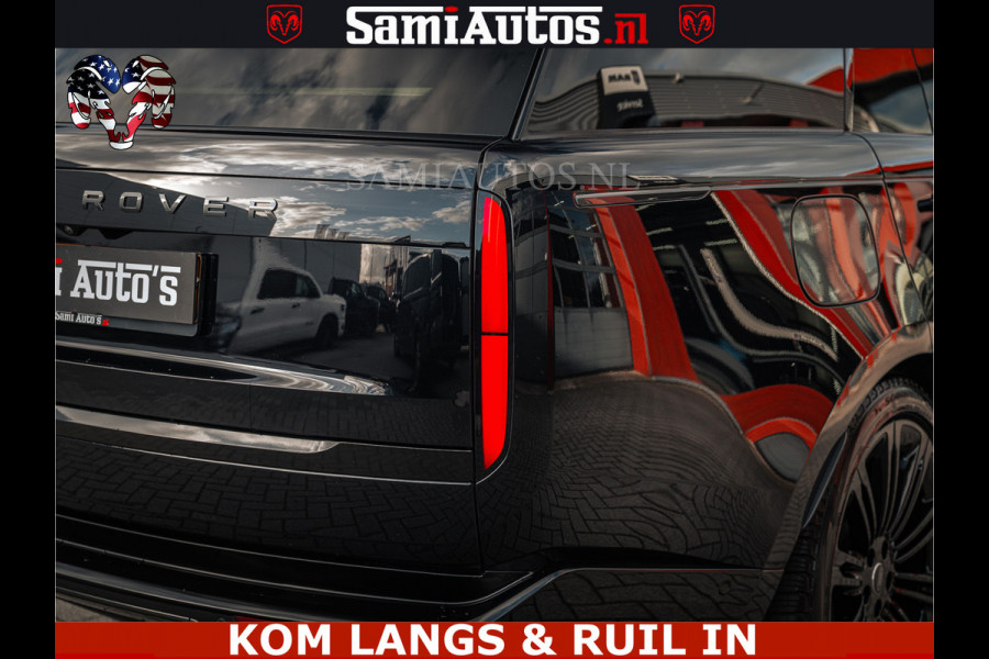 Land Rover Range Rover P550e 551 PK GARANTIE TOT 14-03-2029 | ACHTERAS BESTURING | SOFT CLOSE | HEAD-UP | FACELIFT MODEL | 23 INCH VELGEN | PANORAMADAK | STUURVERWARMING | STOEL KOELING | Incl btw | Fabrieksgarantie tot 14-03-2029 – Geniet van gemoedsrust met uitgebreide dekking tot deze datum.