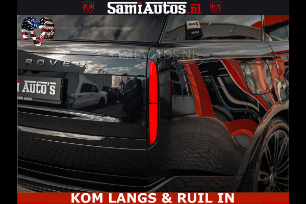 Land Rover Range Rover P550e 551 PK GARANTIE TOT 14-03-2029 | ACHTERAS BESTURING | SOFT CLOSE | HEAD-UP | FACELIFT MODEL | 23 INCH VELGEN | PANORAMADAK | STUURVERWARMING | STOEL KOELING | Incl btw | Fabrieksgarantie tot 14-03-2029 – Geniet van gemoedsrust met uitgebreide dekking tot deze datum.