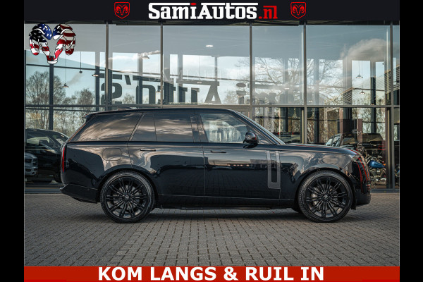 Land Rover Range Rover P550e 551 PK GARANTIE TOT 14-03-2029 | ACHTERAS BESTURING | SOFT CLOSE | HEAD-UP | FACELIFT MODEL | 23 INCH VELGEN | PANORAMADAK | STUURVERWARMING | STOEL KOELING | Incl btw | Fabrieksgarantie tot 14-03-2029 – Geniet van gemoedsrust met uitgebreide dekking tot deze datum.