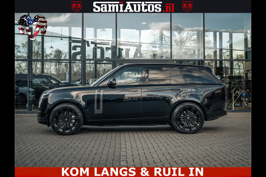 Land Rover Range Rover P550e 551 PK GARANTIE TOT 14-03-2029 | ACHTERAS BESTURING | SOFT CLOSE | HEAD-UP | FACELIFT MODEL | 23 INCH VELGEN | PANORAMADAK | STUURVERWARMING | STOEL KOELING | Incl btw | Fabrieksgarantie tot 14-03-2029 – Geniet van gemoedsrust met uitgebreide dekking tot deze datum.