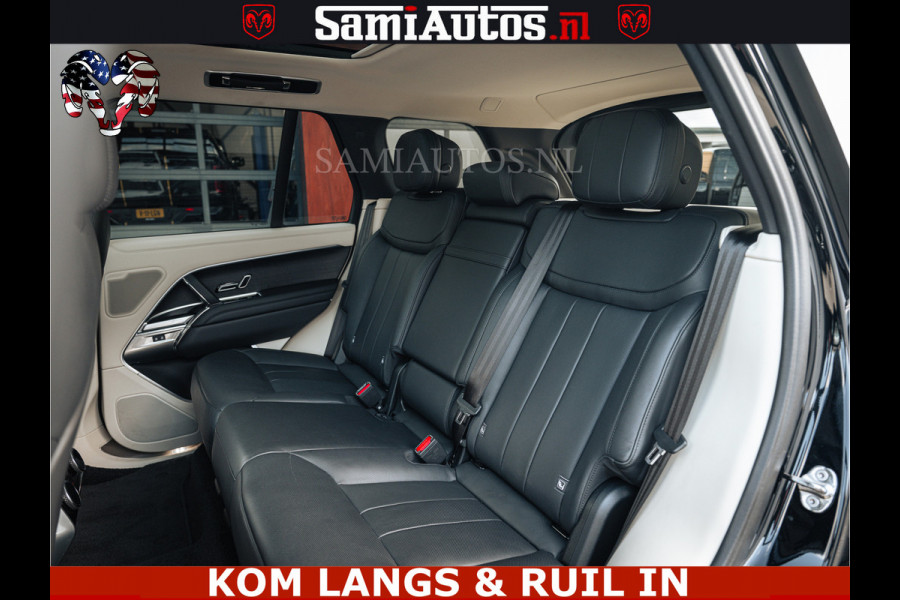 Land Rover Range Rover P550e 551 PK GARANTIE TOT 14-03-2029 | ACHTERAS BESTURING | SOFT CLOSE | HEAD-UP | FACELIFT MODEL | 23 INCH VELGEN | PANORAMADAK | STUURVERWARMING | STOEL KOELING | Incl btw | Fabrieksgarantie tot 14-03-2029 – Geniet van gemoedsrust met uitgebreide dekking tot deze datum.