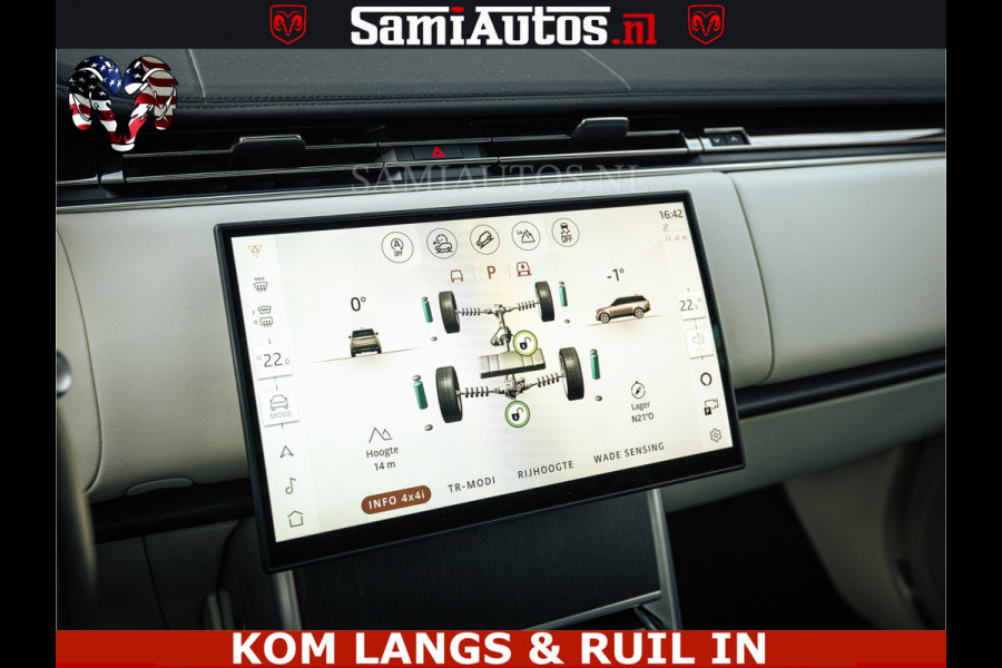Land Rover Range Rover P550e 551 PK GARANTIE TOT 14-03-2029 | ACHTERAS BESTURING | SOFT CLOSE | HEAD-UP | FACELIFT MODEL | 23 INCH VELGEN | PANORAMADAK | STUURVERWARMING | STOEL KOELING | Incl btw | Fabrieksgarantie tot 14-03-2029 – Geniet van gemoedsrust met uitgebreide dekking tot deze datum.