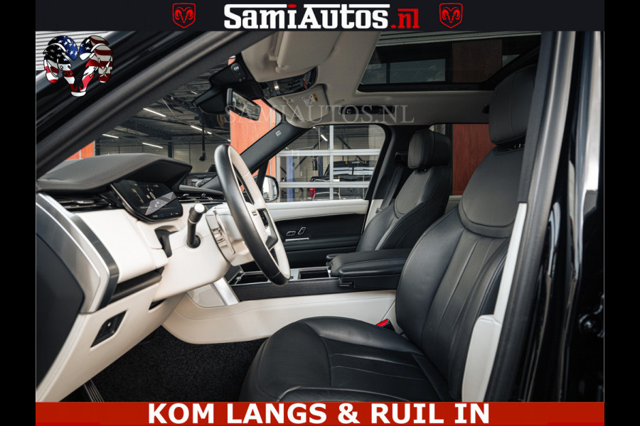 Land Rover Range Rover P550e 551 PK GARANTIE TOT 14-03-2029 | ACHTERAS BESTURING | SOFT CLOSE | HEAD-UP | FACELIFT MODEL | 23 INCH VELGEN | PANORAMADAK | STUURVERWARMING | STOEL KOELING | Incl btw | Fabrieksgarantie tot 14-03-2029 – Geniet van gemoedsrust met uitgebreide dekking tot deze datum.