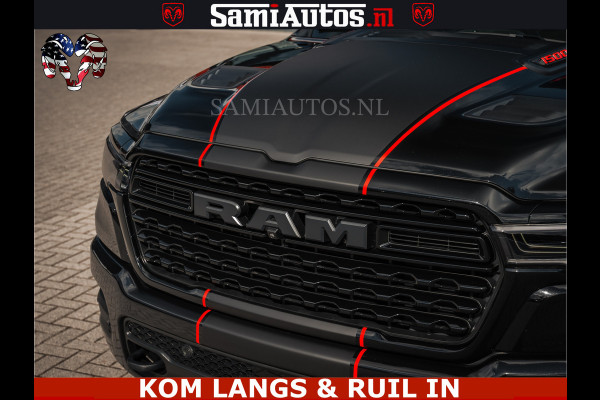 Dodge Ram HULK | Limited Night H.O 540HP 706Nm | Massage + Full Option | De Meest Luxe en Volle Pick-Up in zijn Klasse | Hulk Pack is meer Comfortabele Dubbele Cabine met Royale 5 Zitplaatsen | BPM vrij | Nu Leverbaar uit Voorraad | Voorraad Nr 2357 - 5182