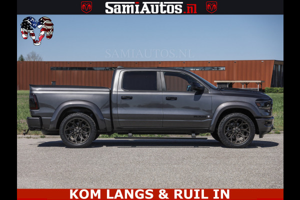 Dodge Ram HULK PACK | 360 CAMERA | ADAPTIVE CRUSE | PANODAK | VOLLE UITVOERING | LARAMIE NIGHT | 5.7 V8 HEMI 402PK 4x4 | CREWCAB 5 PERSOONS | GRIJSKENTEKEN | Granite Crystal Metallic Mijn Voorraad Nr 1998 - 24130