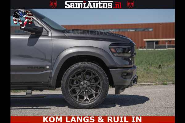 Dodge Ram HULK PACK | 360 CAMERA | ADAPTIVE CRUSE | PANODAK | VOLLE UITVOERING | LARAMIE NIGHT | 5.7 V8 HEMI 402PK 4x4 | CREWCAB 5 PERSOONS | GRIJSKENTEKEN | Granite Crystal Metallic Mijn Voorraad Nr 1998 - 24130