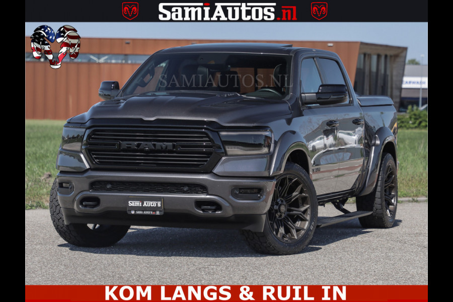 Dodge Ram HULK PACK | 360 CAMERA | ADAPTIVE CRUSE | PANODAK | VOLLE UITVOERING | LARAMIE NIGHT | 5.7 V8 HEMI 402PK 4x4 | CREWCAB 5 PERSOONS | GRIJSKENTEKEN | Granite Crystal Metallic Mijn Voorraad Nr 1998 - 24130