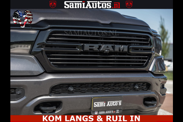 Dodge Ram HULK PACK | 360 CAMERA | ADAPTIVE CRUSE | PANODAK | VOLLE UITVOERING | LARAMIE NIGHT | 5.7 V8 HEMI 402PK 4x4 | CREWCAB 5 PERSOONS | GRIJSKENTEKEN | Granite Crystal Metallic Mijn Voorraad Nr 1998 - 24130