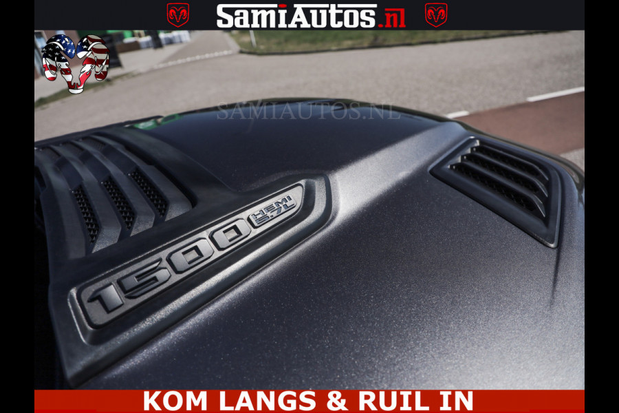 Dodge Ram HULK PACK | 360 CAMERA | ADAPTIVE CRUSE | PANODAK | VOLLE UITVOERING | LARAMIE NIGHT | 5.7 V8 HEMI 402PK 4x4 | CREWCAB 5 PERSOONS | GRIJSKENTEKEN | Granite Crystal Metallic Mijn Voorraad Nr 1998 - 24130