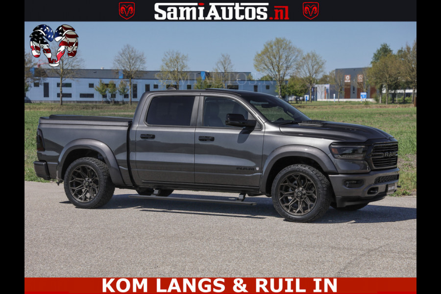 Dodge Ram HULK PACK | 360 CAMERA | ADAPTIVE CRUSE | PANODAK | VOLLE UITVOERING | LARAMIE NIGHT | 5.7 V8 HEMI 402PK 4x4 | CREWCAB 5 PERSOONS | GRIJSKENTEKEN | Granite Crystal Metallic Mijn Voorraad Nr 1998 - 24130