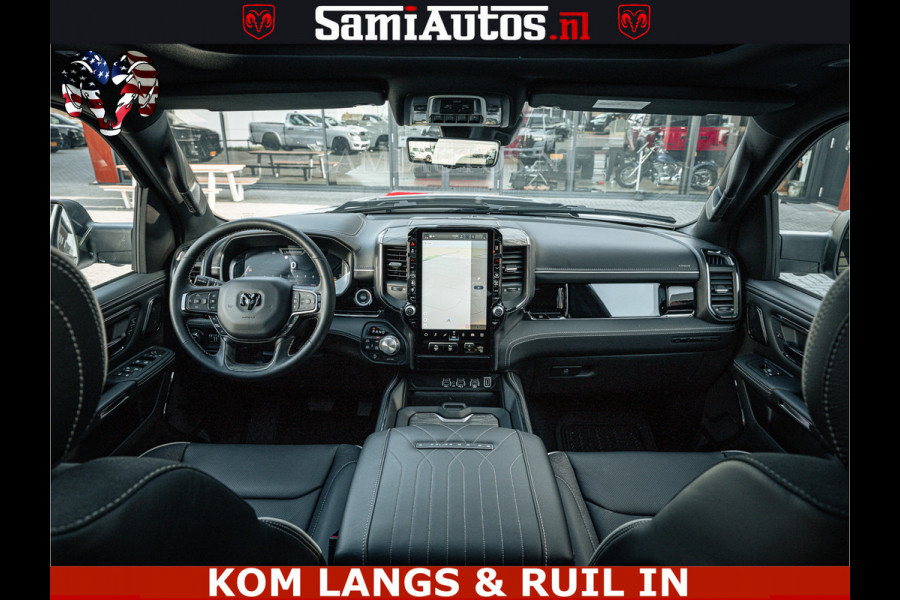Dodge Ram Limited Night High Output 540HP 706Nm | Massage + Full Option | De Meest Luxe en Volle Pick-Up in zijn Klasse | Comfortabele Dubbele Cabine met Royale 5 Zitplaatsen | BPM vrij | Nu Leverbaar uit Voorraad | Voorraad Nr 2351 - 7478