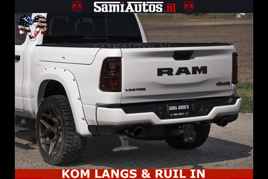 Dodge Ram Limited Night High Output 540HP 706Nm | Massage + Full Option | De Meest Luxe en Volle Pick-Up in zijn Klasse | Comfortabele Dubbele Cabine met Royale 5 Zitplaatsen | BPM vrij | Nu Leverbaar uit Voorraad | Voorraad Nr 2351 - 7478