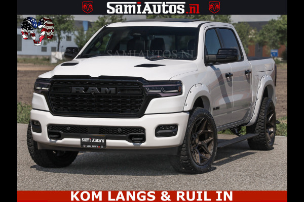 Dodge Ram Limited Night High Output 540HP 706Nm | Massage + Full Option | De Meest Luxe en Volle Pick-Up in zijn Klasse | Comfortabele Dubbele Cabine met Royale 5 Zitplaatsen | BPM vrij | Nu Leverbaar uit Voorraad | Voorraad Nr 2351 - 7478
