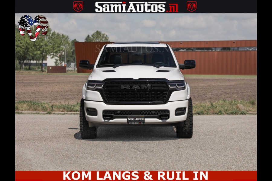 Dodge Ram Limited Night High Output 540HP 706Nm | Massage + Full Option | De Meest Luxe en Volle Pick-Up in zijn Klasse | Comfortabele Dubbele Cabine met Royale 5 Zitplaatsen | BPM vrij | Nu Leverbaar uit Voorraad | Voorraad Nr 2351 - 7478